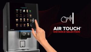 BANNER PUBLI AIR TOUCH solo logo Air touch technology in Coffetek machines