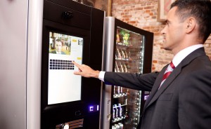 Smart Vend Solutions facial recognition vending machine in use