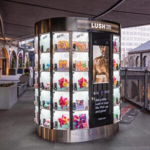 lush vending machine coal drosp uard kings cross march 2022 Lush dabbles in vending